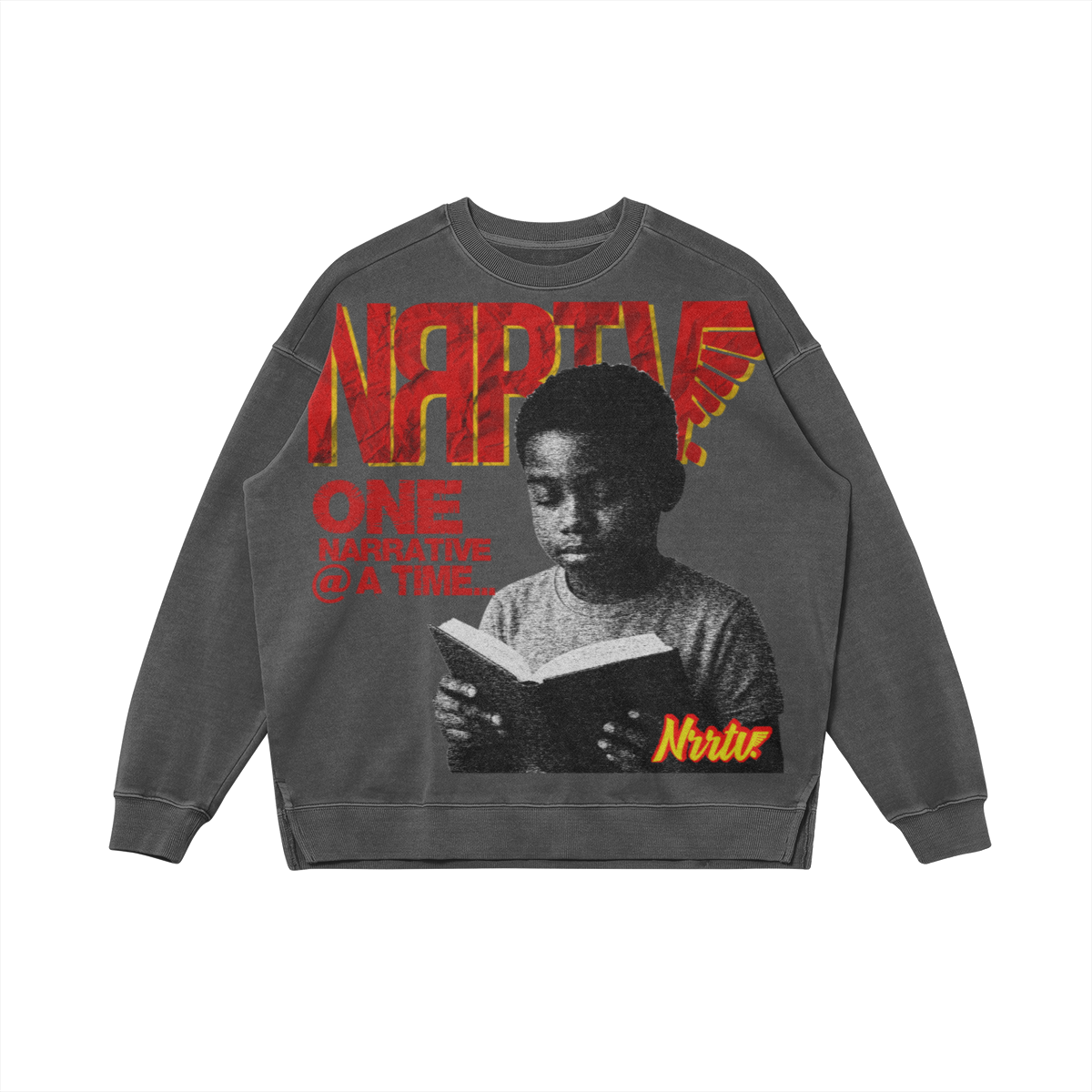 "Sample" Unisex Heavyweight Oversized Side Slit Faded Sweatshirt