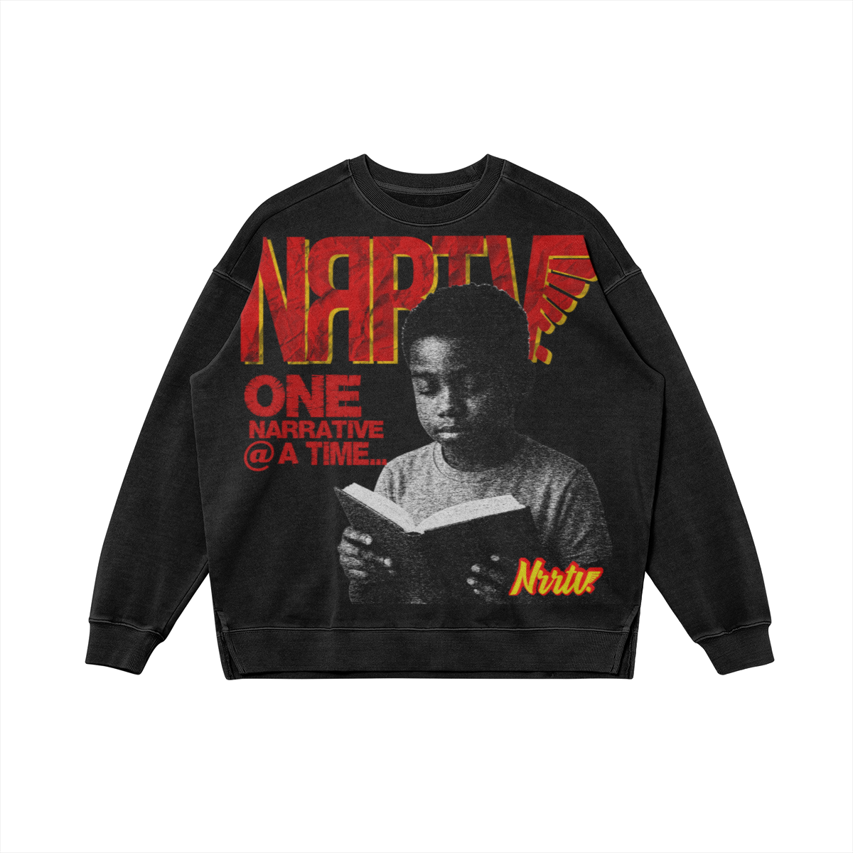 "Sample" Unisex Heavyweight Oversized Side Slit Faded Sweatshirt